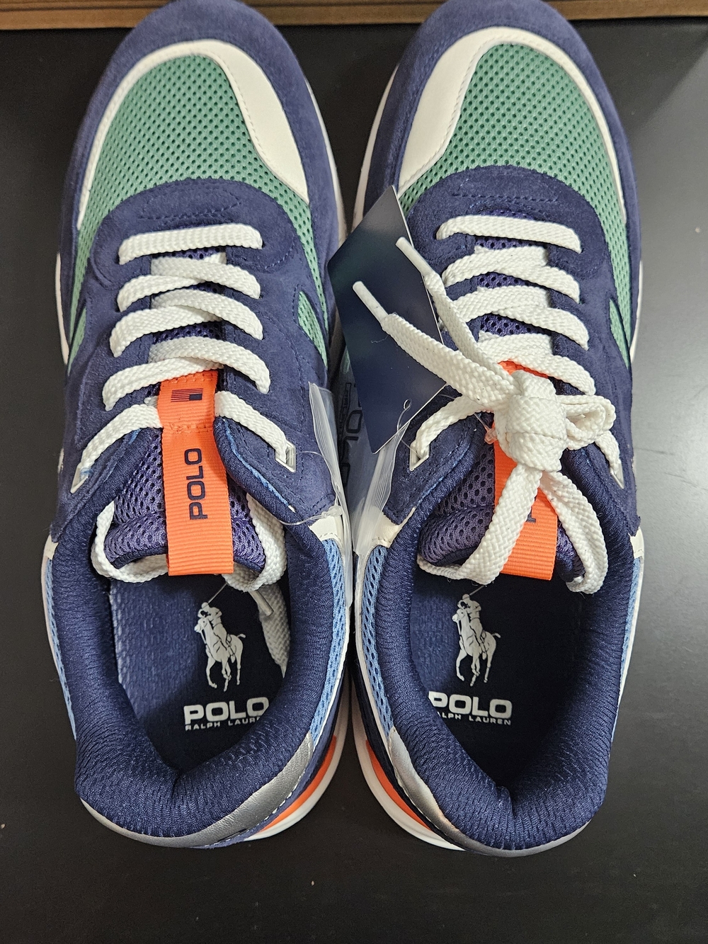 NIB Men's Polo Ralph Lauren Jogger Suede and Mesh Sneakers Size 11.5D - Picture 7 of 13
